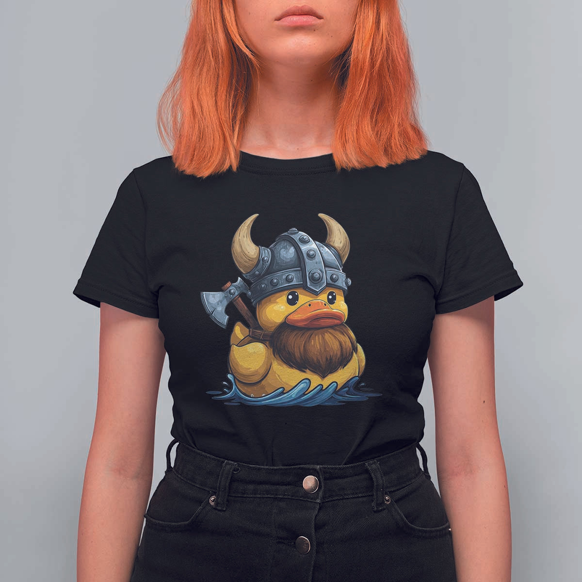 Rubber Duck Viking Warrior Norse Mythology T Shirt For Women - Wonder Print Shop