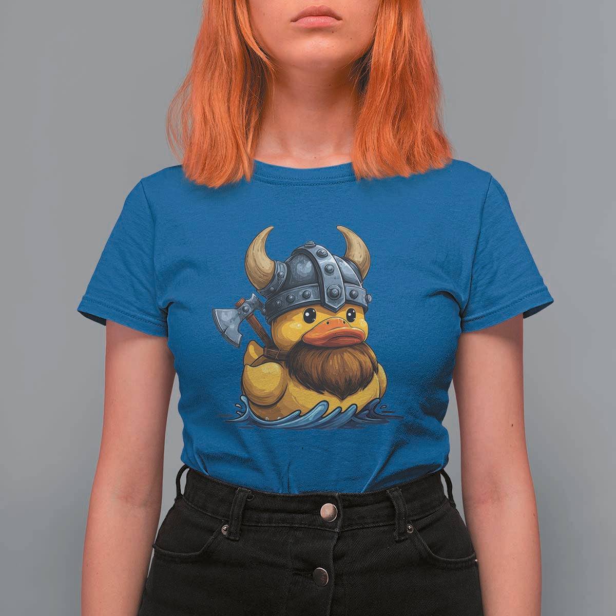 Rubber Duck Viking Warrior Norse Mythology T Shirt For Women - Wonder Print Shop