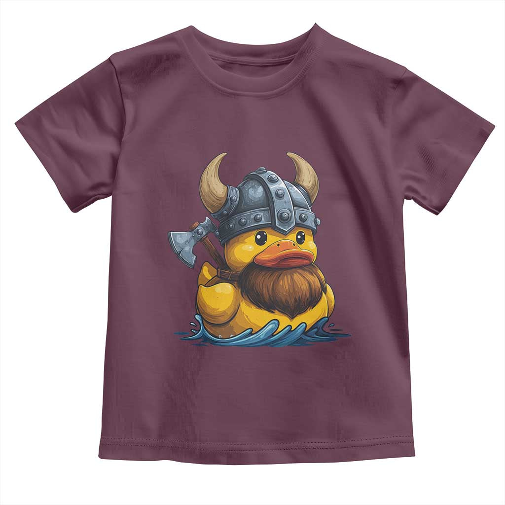 Rubber Duck Viking Warrior Norse Mythology Toddler T Shirt - Wonder Print Shop