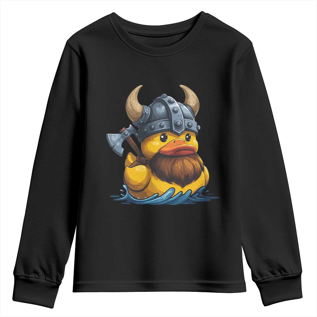 Rubber Duck Viking Warrior Norse Mythology Youth Sweatshirt - Wonder Print Shop