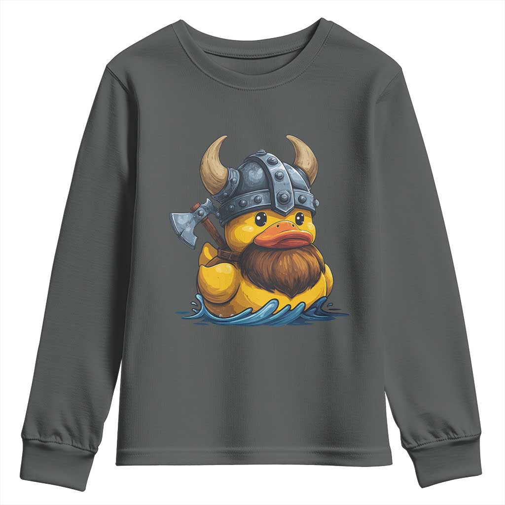 Rubber Duck Viking Warrior Norse Mythology Youth Sweatshirt - Wonder Print Shop
