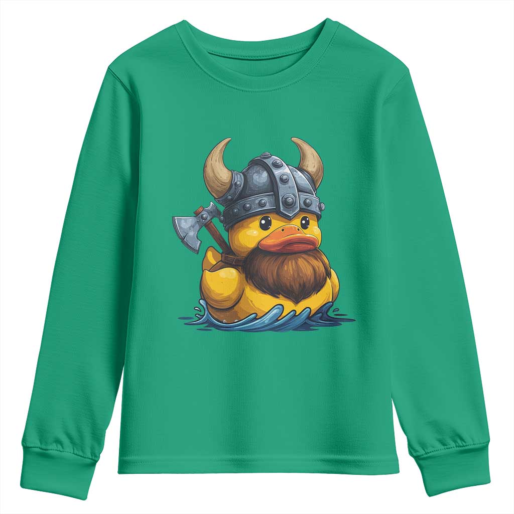 Rubber Duck Viking Warrior Norse Mythology Youth Sweatshirt - Wonder Print Shop