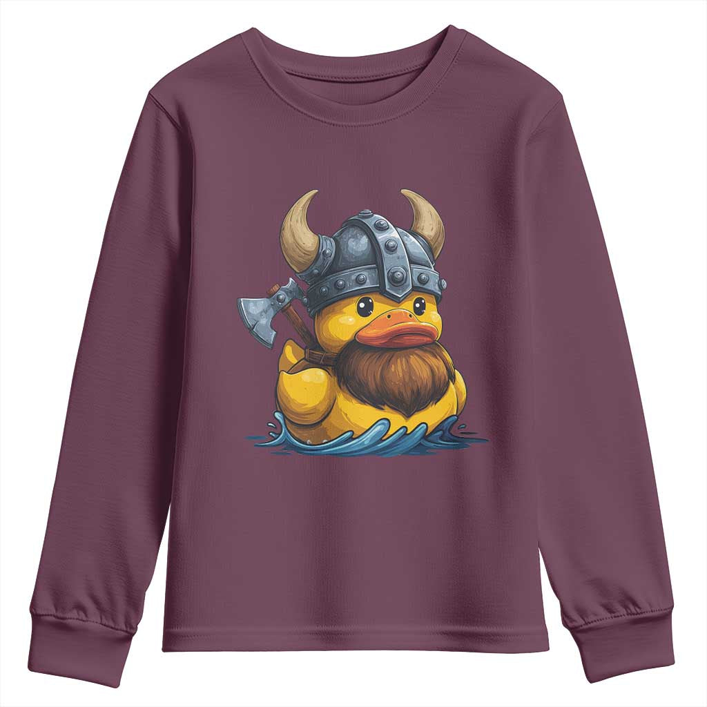 Rubber Duck Viking Warrior Norse Mythology Youth Sweatshirt - Wonder Print Shop