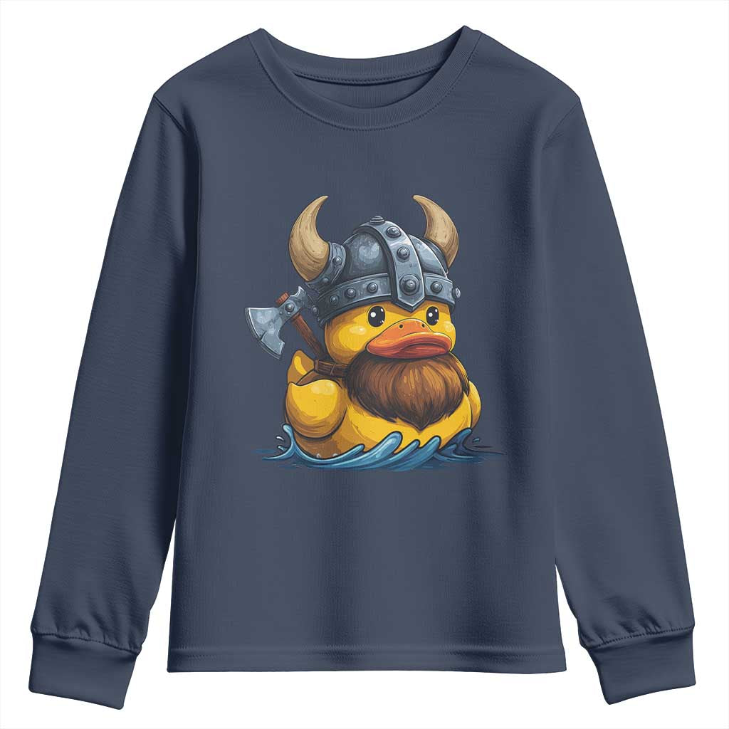 Rubber Duck Viking Warrior Norse Mythology Youth Sweatshirt - Wonder Print Shop
