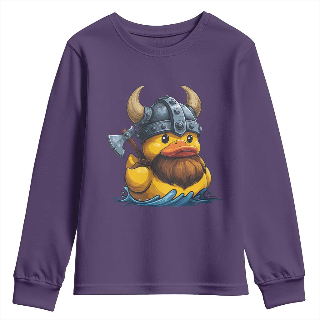Rubber Duck Viking Warrior Norse Mythology Youth Sweatshirt - Wonder Print Shop