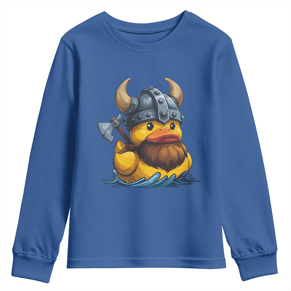 Rubber Duck Viking Warrior Norse Mythology Youth Sweatshirt - Wonder Print Shop