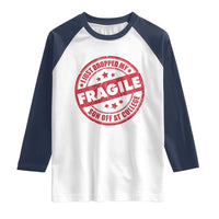 Fragile I Just Dropped My Son Off At College Raglan Shirt Drop Off Parents Vintage Star - Wonder Print Shop