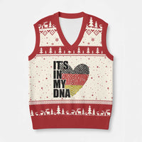 German Pride V-Neck Knit Sweater Vest It Is In My DNA Patriotic Germany Flag TS11