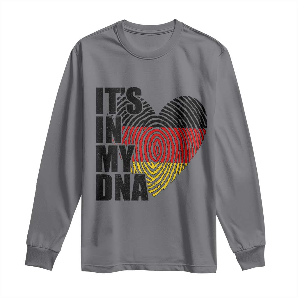 German Pride Long Sleeve Shirt It Is In My DNA Patriotic Germany Flag - Wonder Print Shop