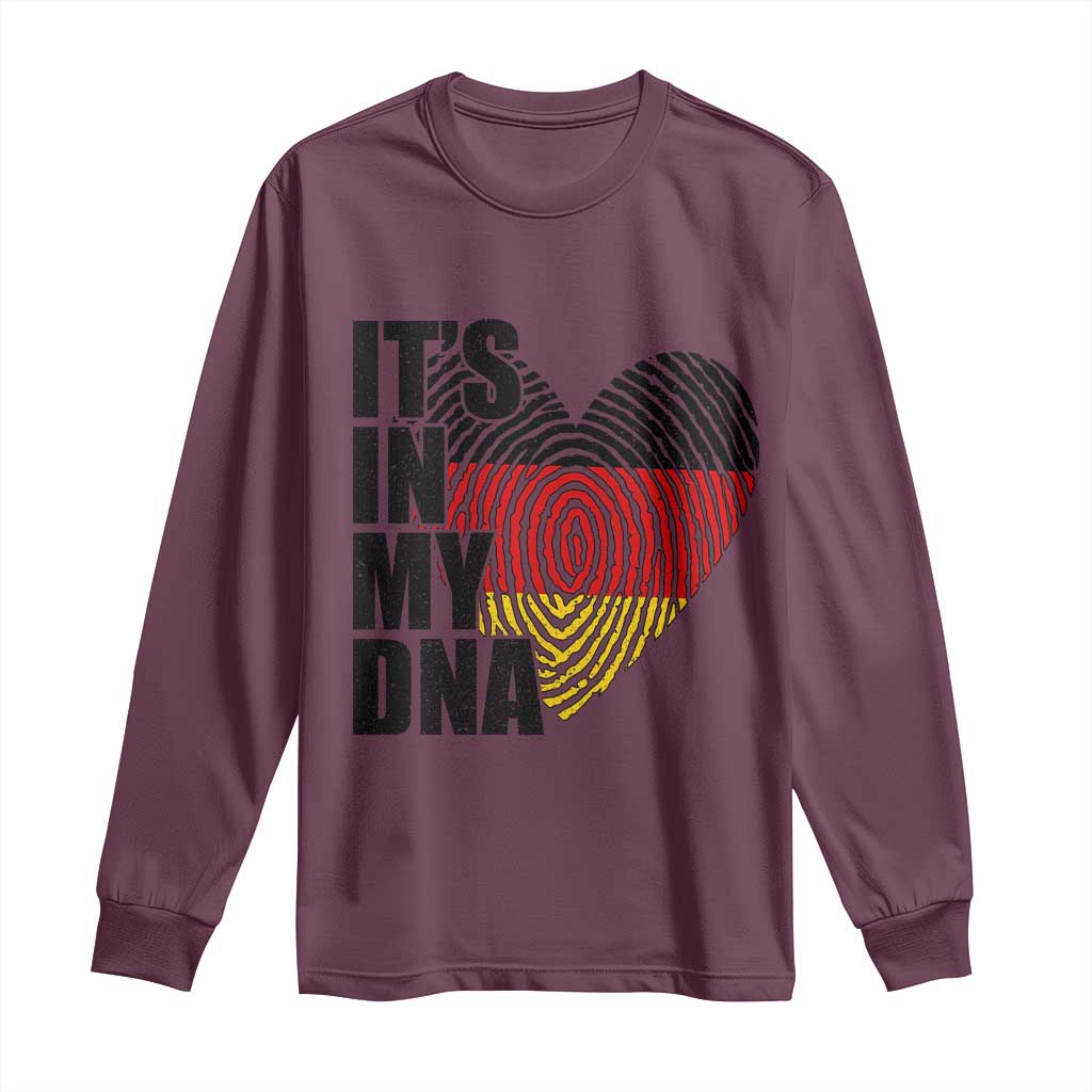 German Pride Long Sleeve Shirt It Is In My DNA Patriotic Germany Flag - Wonder Print Shop