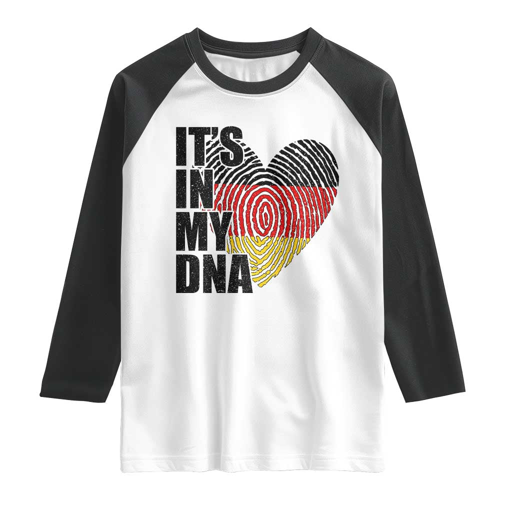 German Pride Raglan Shirt It Is In My DNA Patriotic Germany Flag - Wonder Print Shop