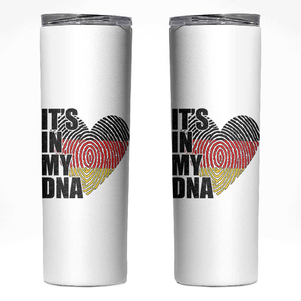 German Pride Skinny Tumbler It Is In My DNA Patriotic Germany Flag - Wonder Print Shop