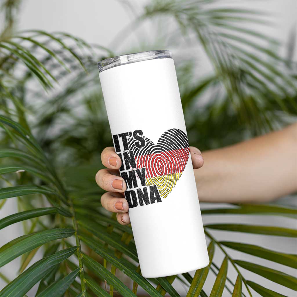 German Pride Skinny Tumbler It Is In My DNA Patriotic Germany Flag - Wonder Print Shop