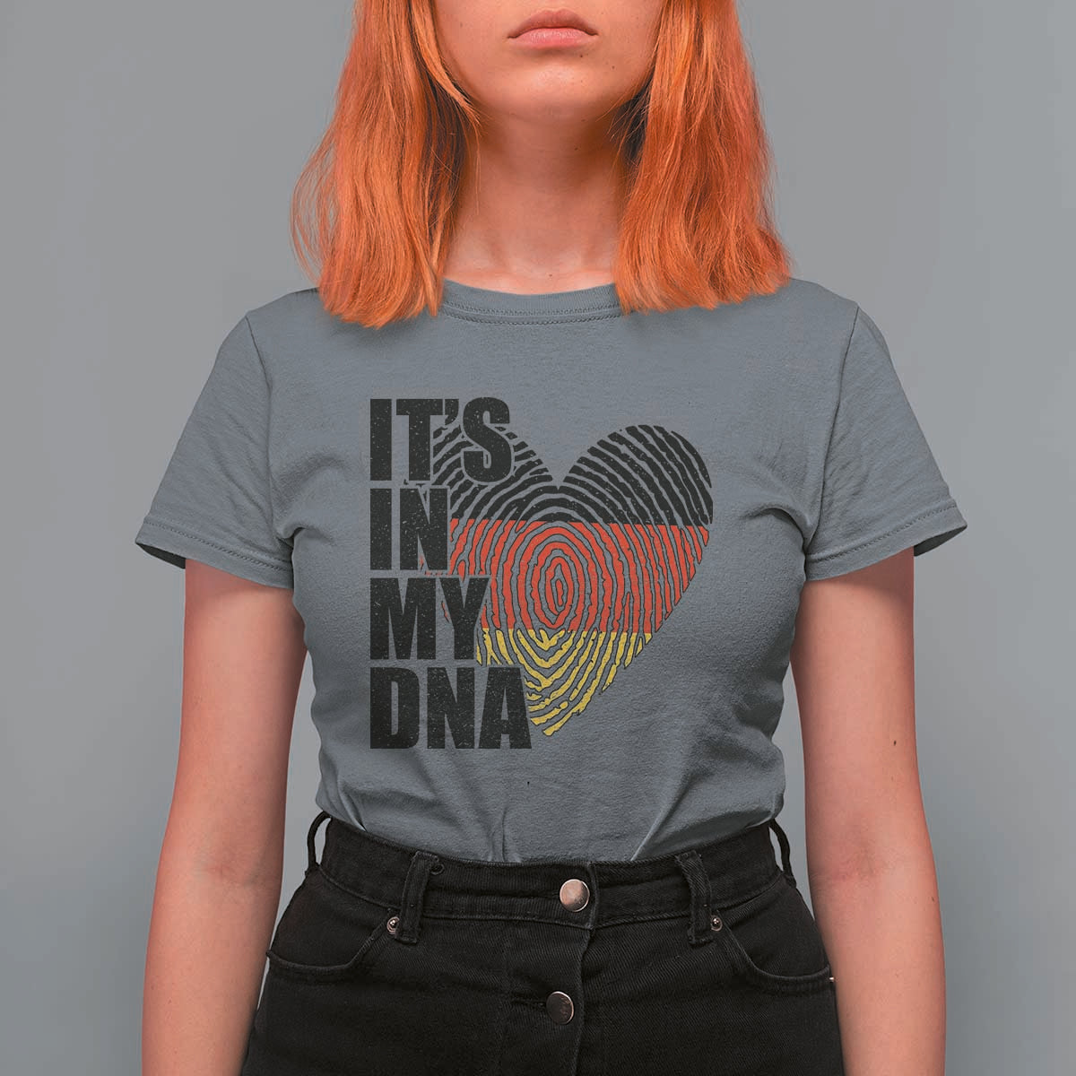 German Pride T Shirt For Women It Is In My DNA Patriotic Germany Flag - Wonder Print Shop