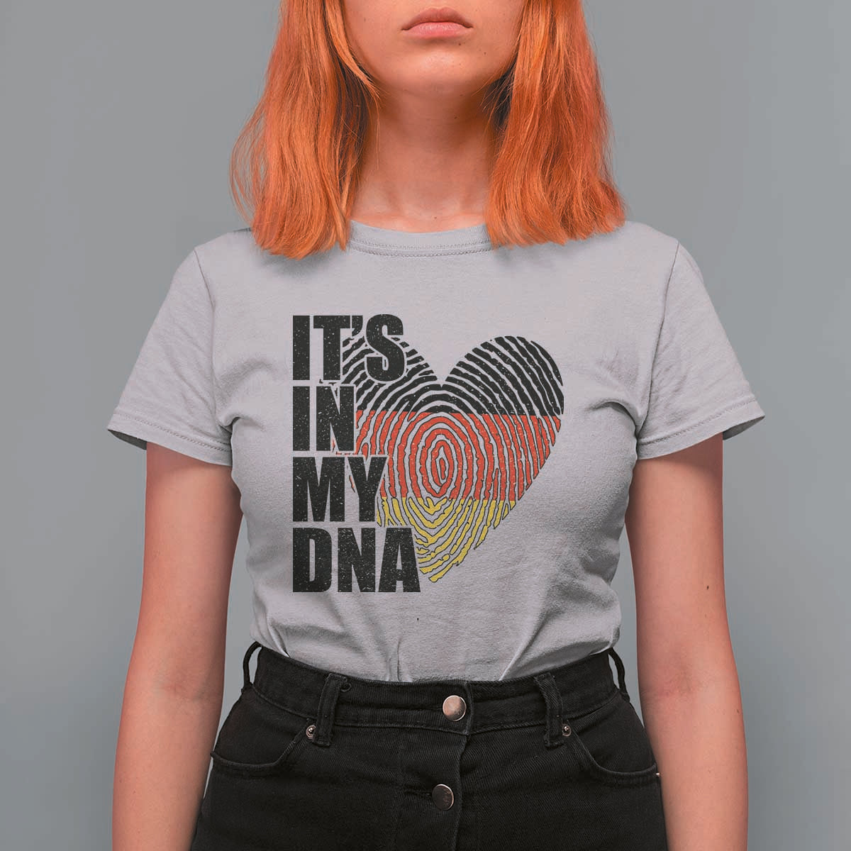 German Pride T Shirt For Women It Is In My DNA Patriotic Germany Flag - Wonder Print Shop