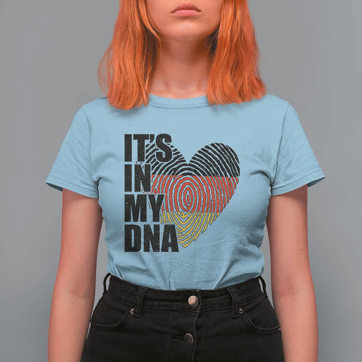 German Pride T Shirt For Women It Is In My DNA Patriotic Germany Flag - Wonder Print Shop
