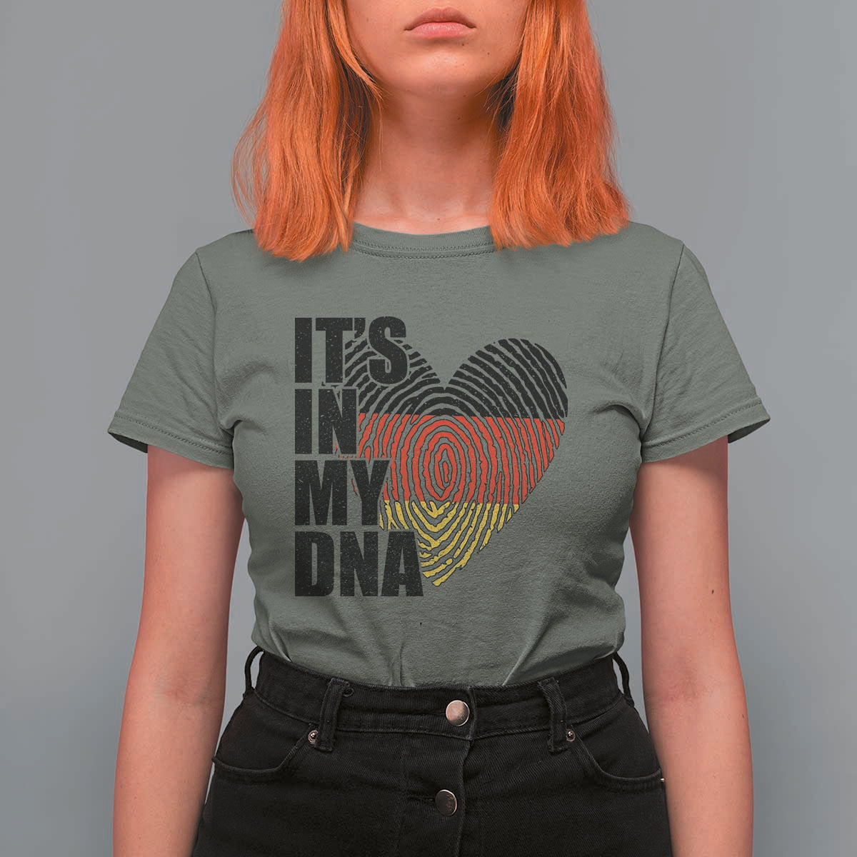 German Pride T Shirt For Women It Is In My DNA Patriotic Germany Flag - Wonder Print Shop