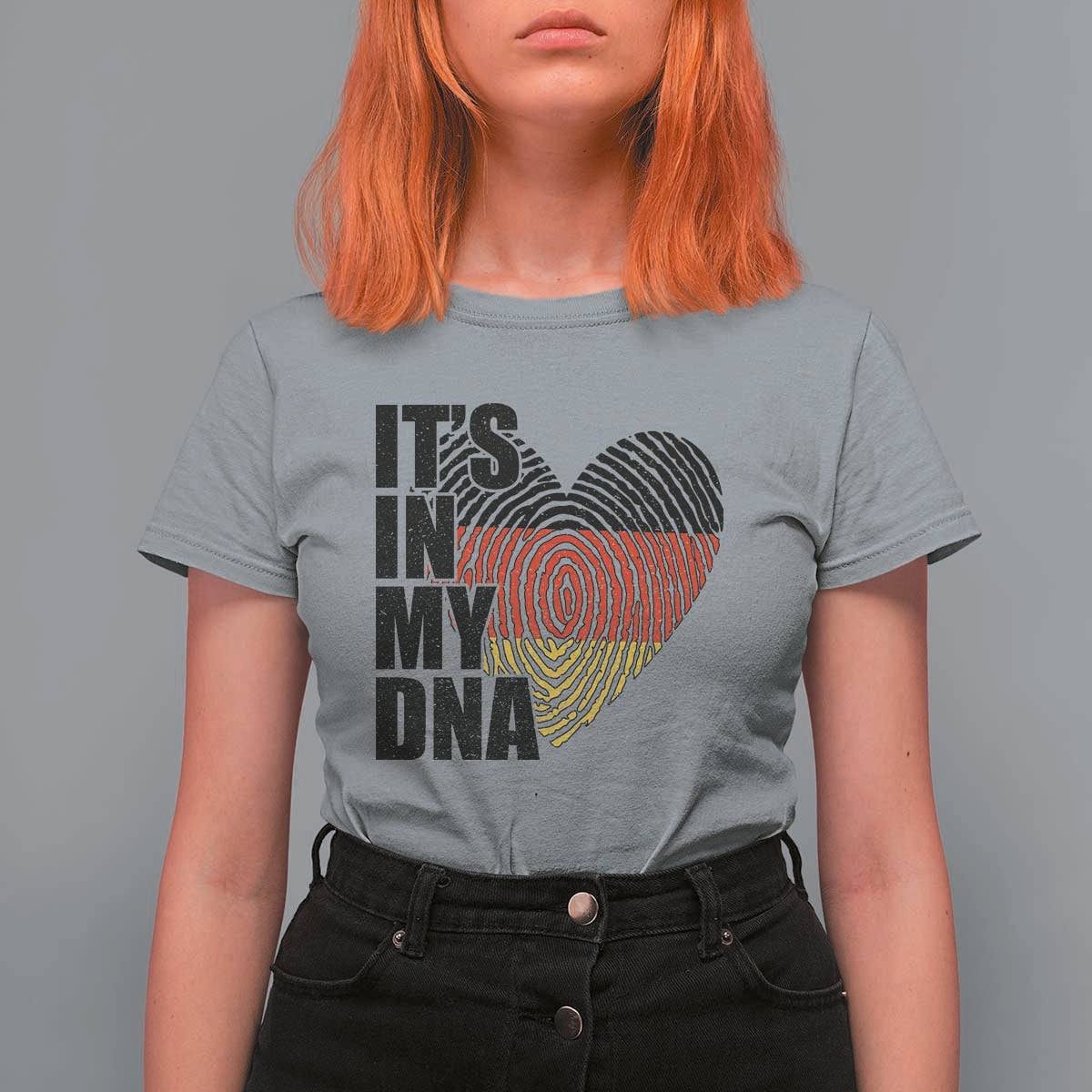 German Pride T Shirt For Women It Is In My DNA Patriotic Germany Flag - Wonder Print Shop