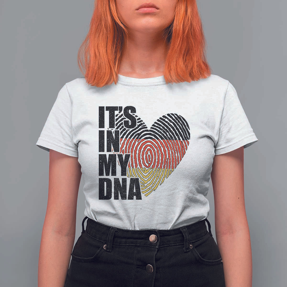 German Pride T Shirt For Women It Is In My DNA Patriotic Germany Flag - Wonder Print Shop