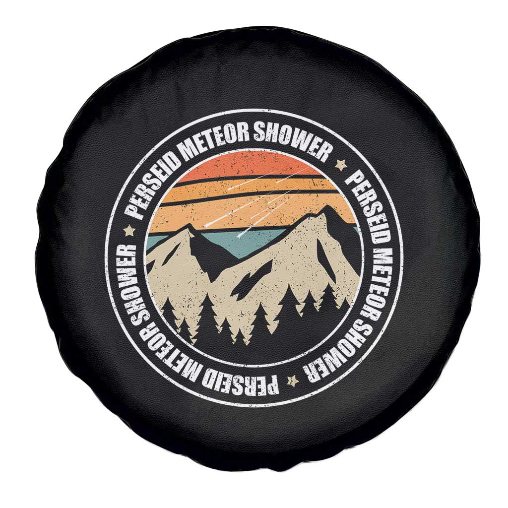 Perseid Meteor Shower Spare Tire Cover Shooting Stars Astronomy Vintage Retro Mountain - Wonder Print Shop