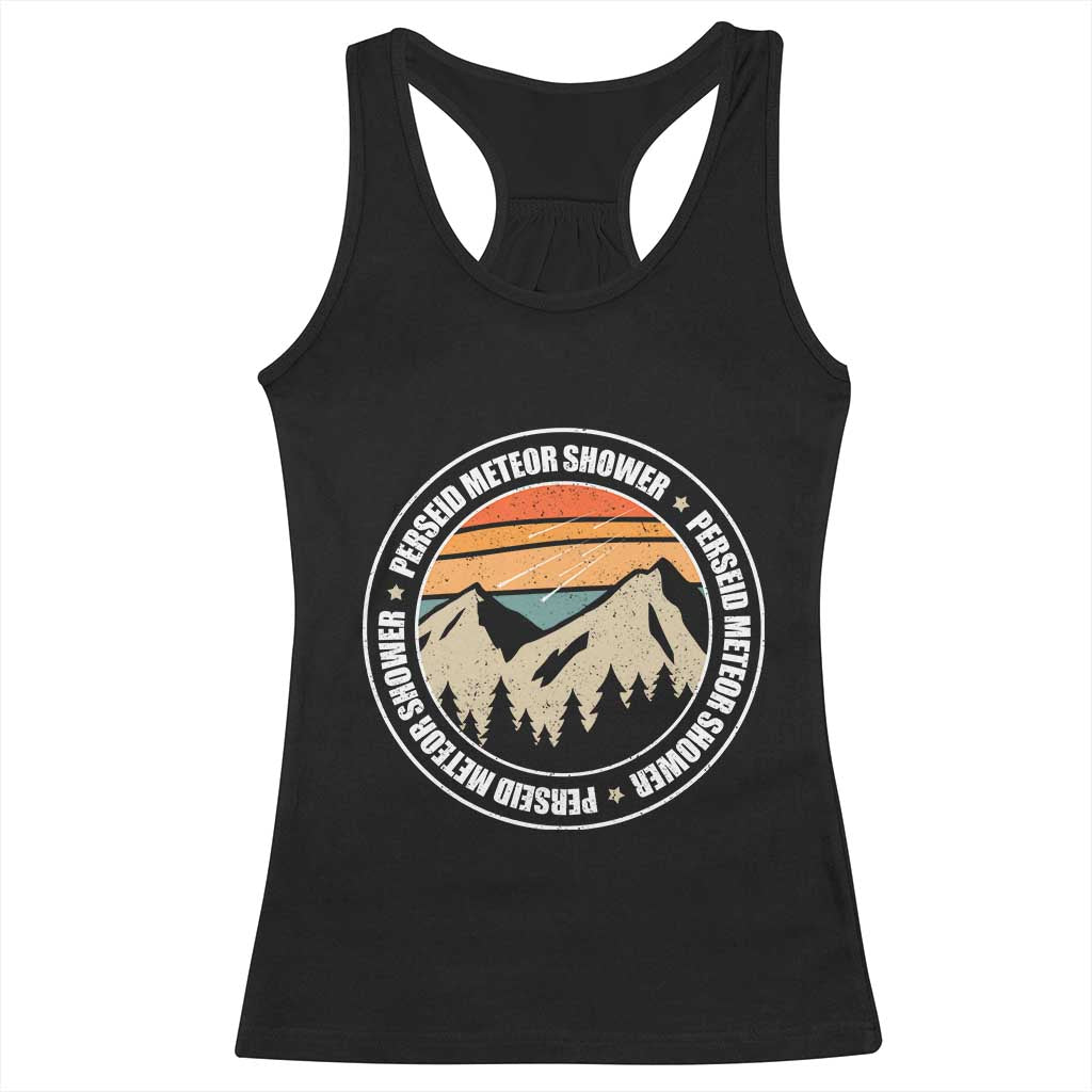 Perseid Meteor Shower Racerback Tank Top Shooting Stars Astronomy Vintage Retro Mountain - Wonder Print Shop