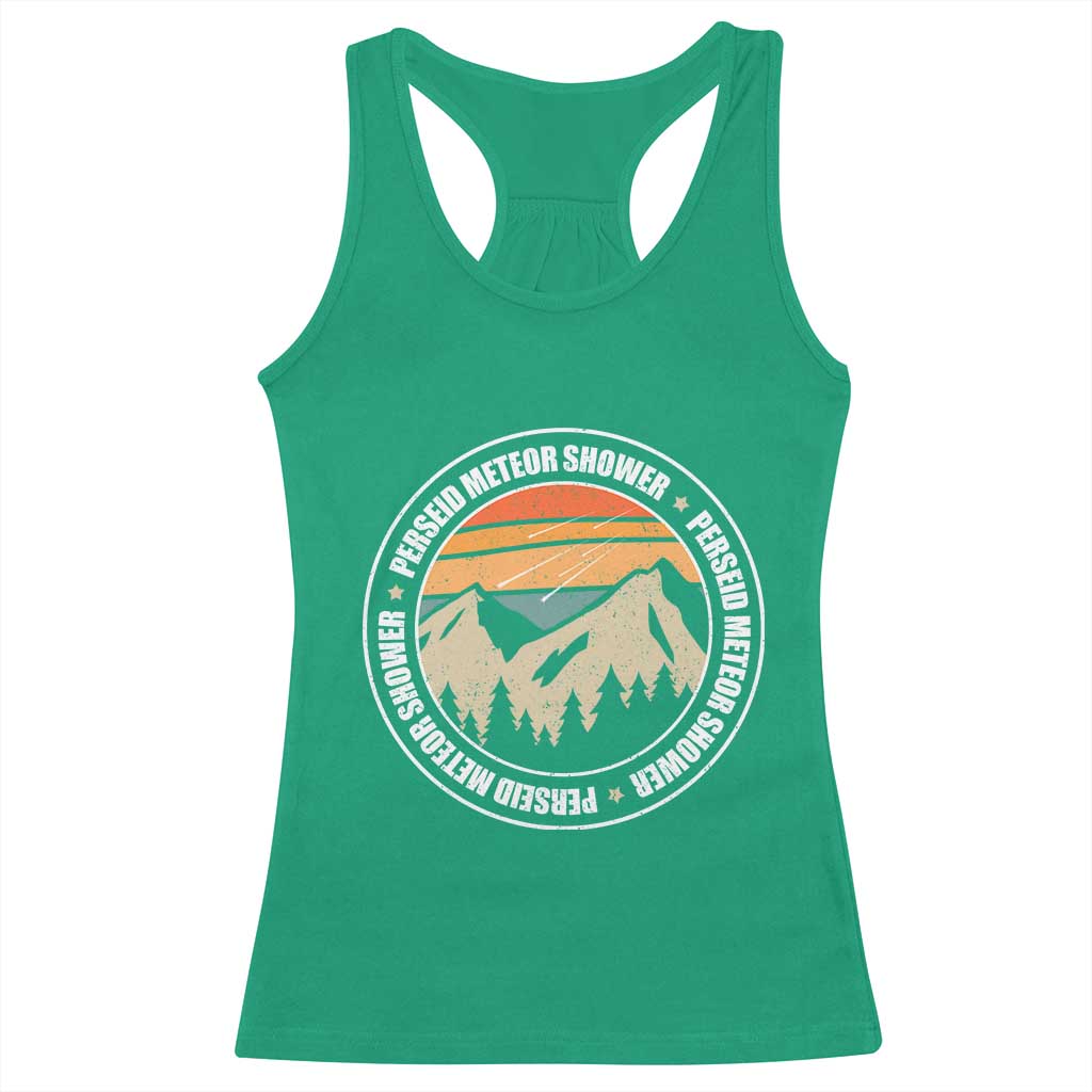 Perseid Meteor Shower Racerback Tank Top Shooting Stars Astronomy Vintage Retro Mountain - Wonder Print Shop