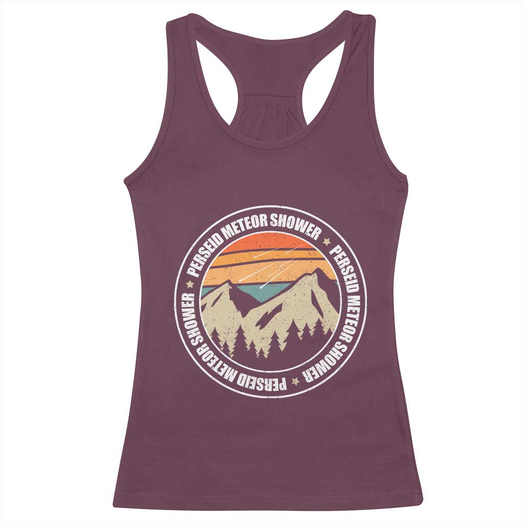 Perseid Meteor Shower Racerback Tank Top Shooting Stars Astronomy Vintage Retro Mountain - Wonder Print Shop