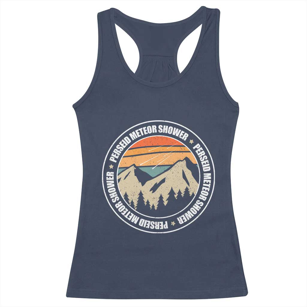 Perseid Meteor Shower Racerback Tank Top Shooting Stars Astronomy Vintage Retro Mountain - Wonder Print Shop