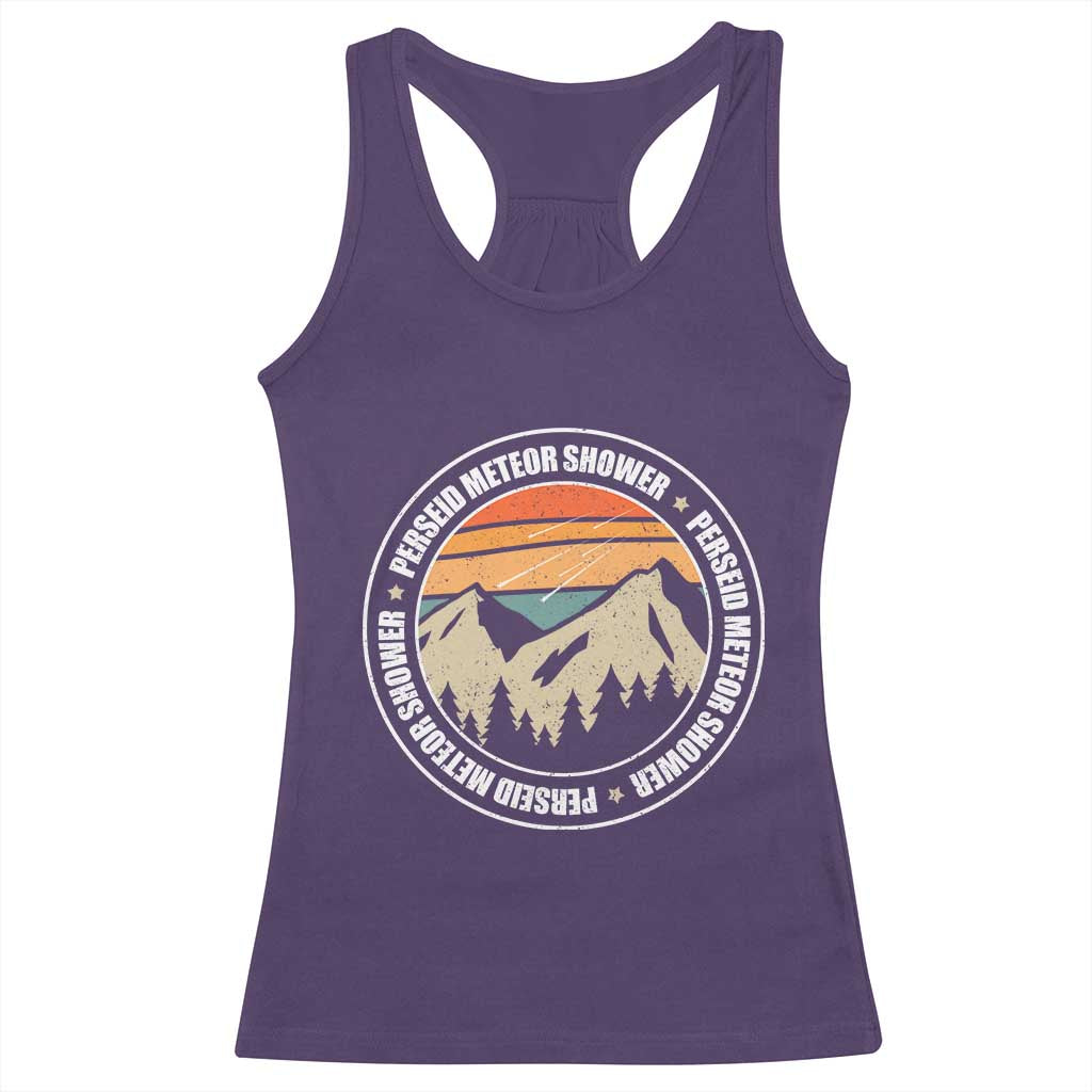 Perseid Meteor Shower Racerback Tank Top Shooting Stars Astronomy Vintage Retro Mountain - Wonder Print Shop