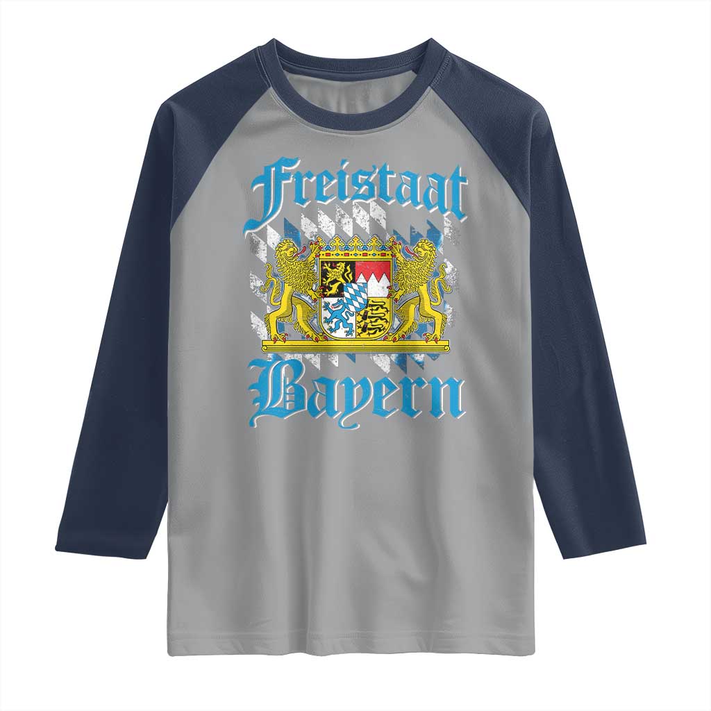 Freustaat Bayern Raglan Shirt Bavaria German Munich Oktoberfest - Wonder Print Shop