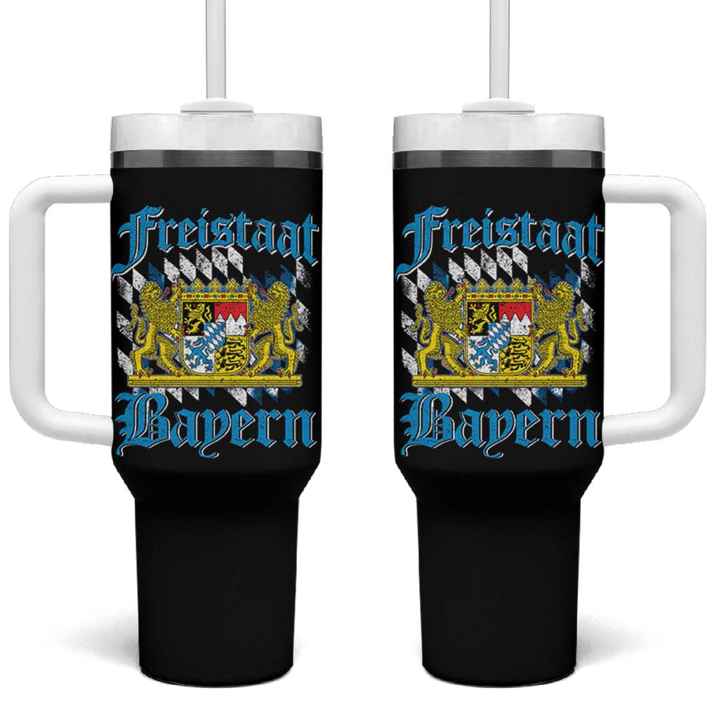 Freustaat Bayern Tumbler With Handle Bavaria German Munich Oktoberfest - Wonder Print Shop