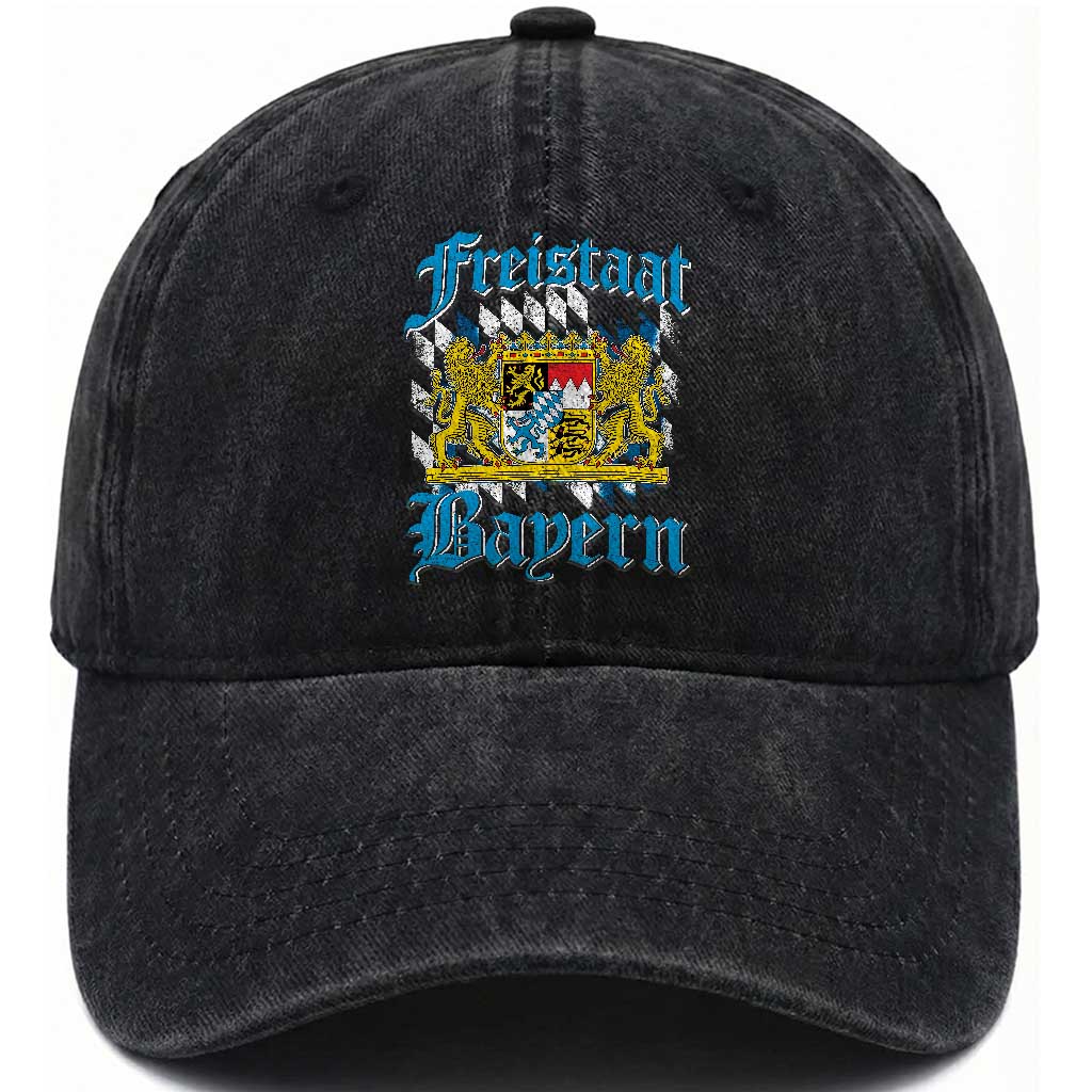 Freustaat Bayern Washed Cotton Baseball Cap Bavaria German Munich Oktoberfest