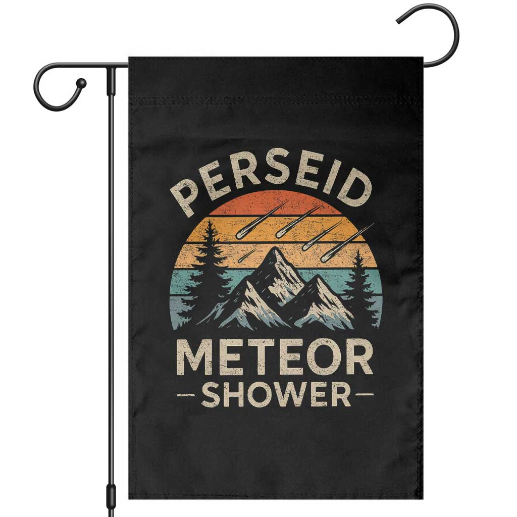 Perseid Meteor Shower Garden Flag Shooting Stars Astronomy Vintage Mountain - Wonder Print Shop