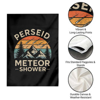 Perseid Meteor Shower Garden Flag Shooting Stars Astronomy Vintage Mountain - Wonder Print Shop