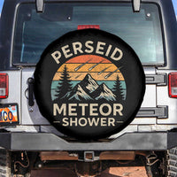 Perseid Meteor Shower Spare Tire Cover Shooting Stars Astronomy Vintage Mountain - Wonder Print Shop