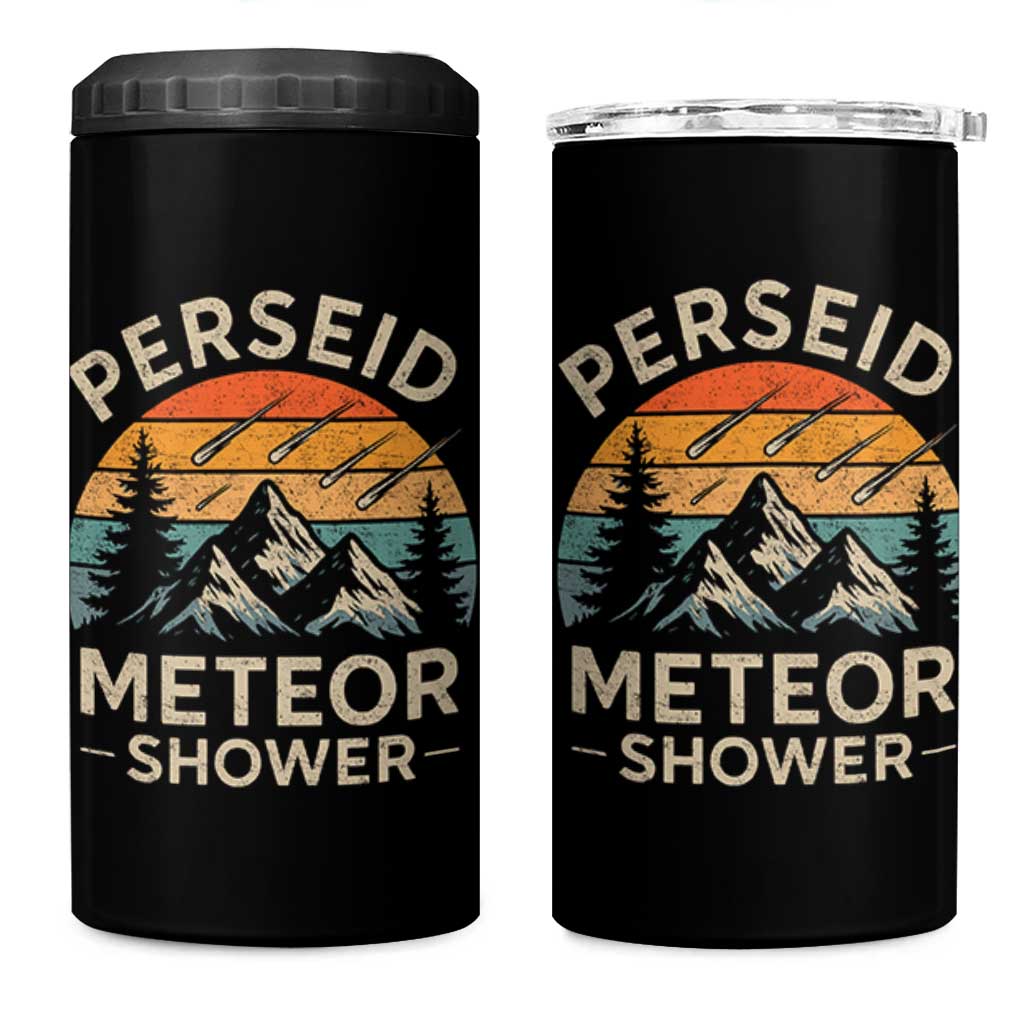 Perseid Meteor Shower 4 in 1 Can Cooler Tumbler Shooting Stars Astronomy Vintage Mountain - Wonder Print Shop