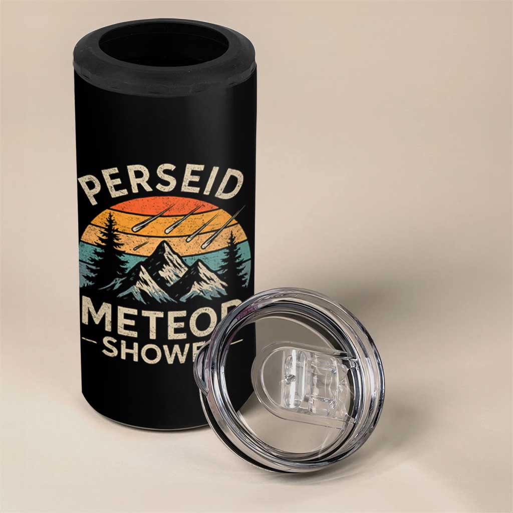 Perseid Meteor Shower 4 in 1 Can Cooler Tumbler Shooting Stars Astronomy Vintage Mountain - Wonder Print Shop