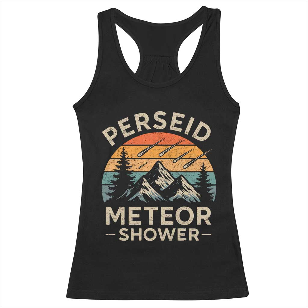 Perseid Meteor Shower Racerback Tank Top Shooting Stars Astronomy Vintage Mountain - Wonder Print Shop