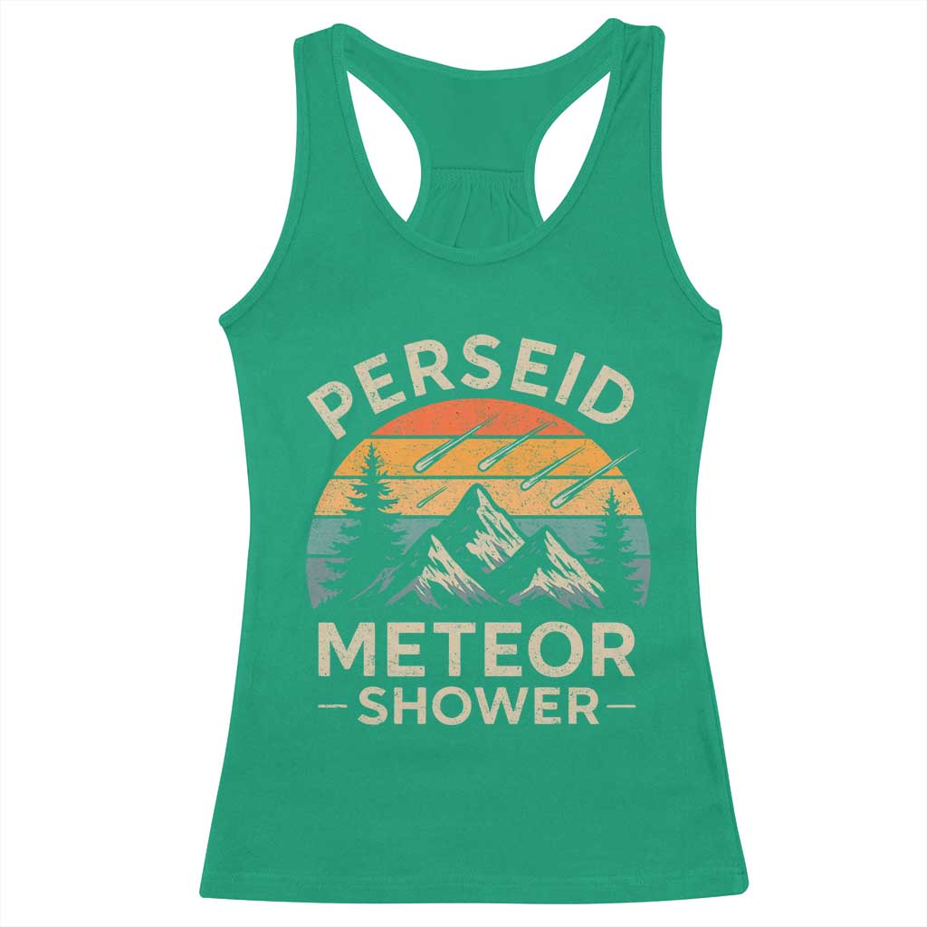 Perseid Meteor Shower Racerback Tank Top Shooting Stars Astronomy Vintage Mountain - Wonder Print Shop