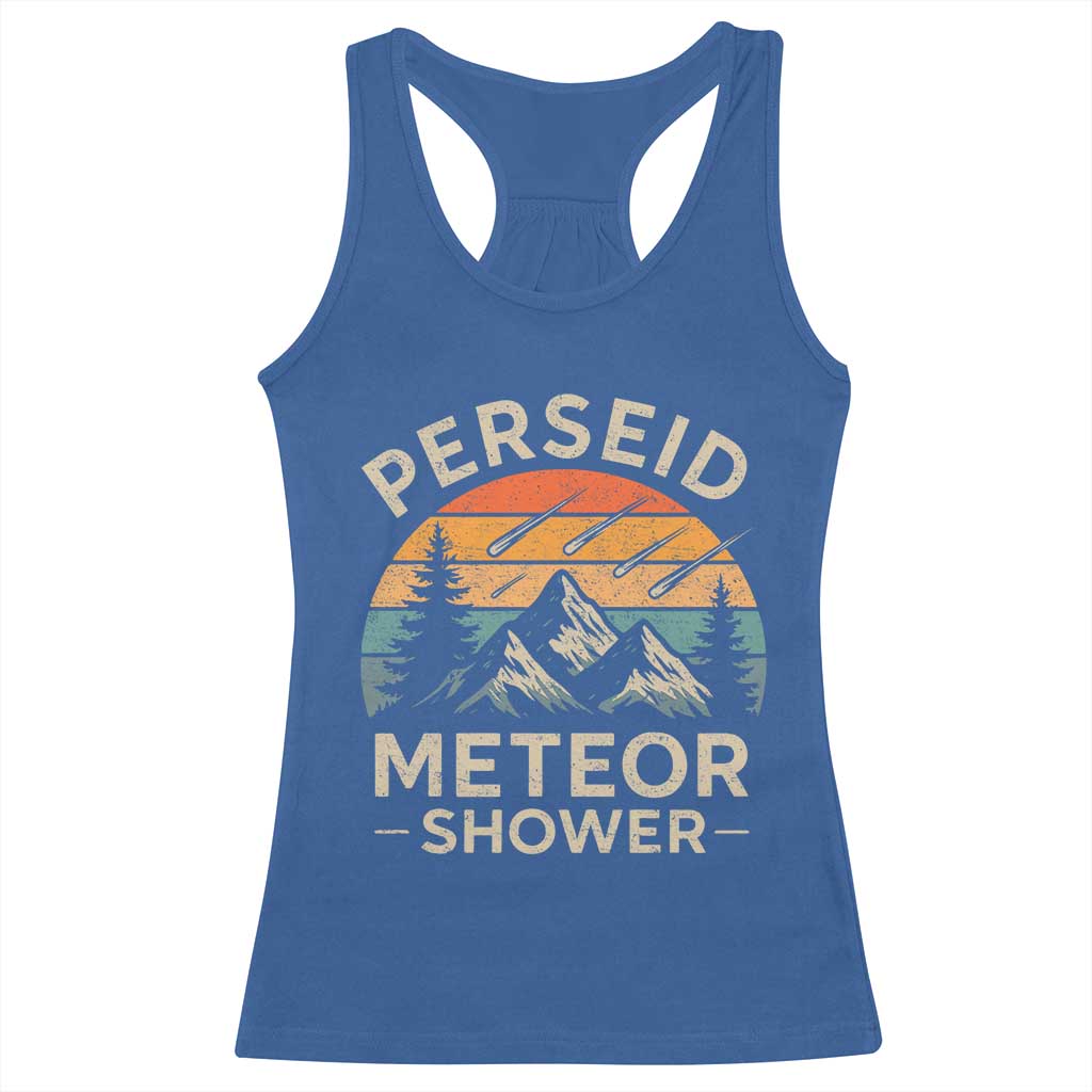 Perseid Meteor Shower Racerback Tank Top Shooting Stars Astronomy Vintage Mountain - Wonder Print Shop