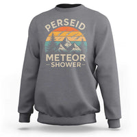 Perseid Meteor Shower Sweatshirt Shooting Stars Astronomy Vintage Mountain - Wonder Print Shop