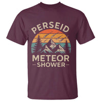 Perseid Meteor Shower T Shirt Shooting Stars Astronomy Vintage Mountain - Wonder Print Shop