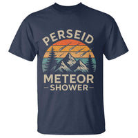 Perseid Meteor Shower T Shirt Shooting Stars Astronomy Vintage Mountain - Wonder Print Shop
