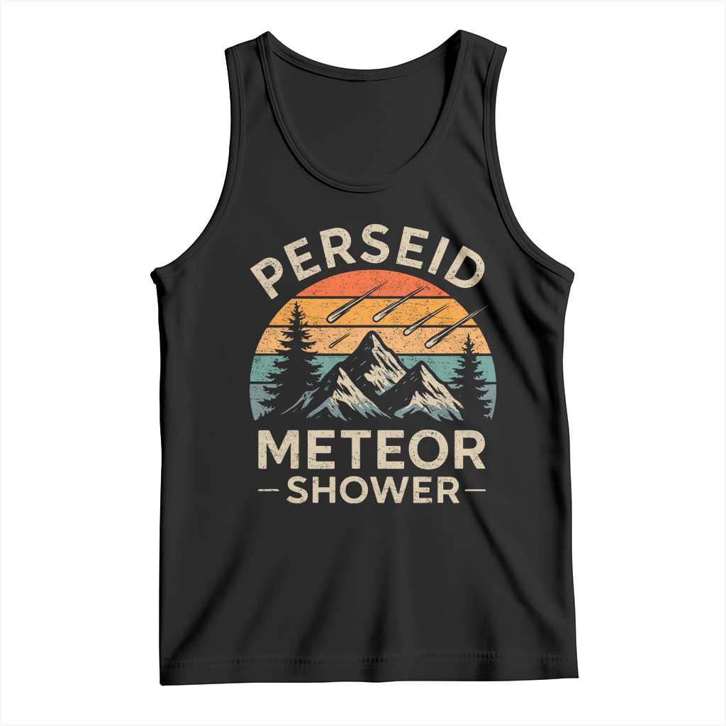 Perseid Meteor Shower Tank Top Shooting Stars Astronomy Vintage Mountain - Wonder Print Shop