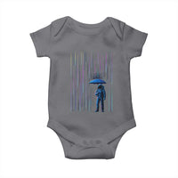 Perseid Meteor Shower Raining Astronaut With Umbrella Baby Onesie - Wonder Print Shop