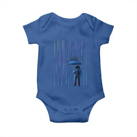 Perseid Meteor Shower Raining Astronaut With Umbrella Baby Onesie - Wonder Print Shop