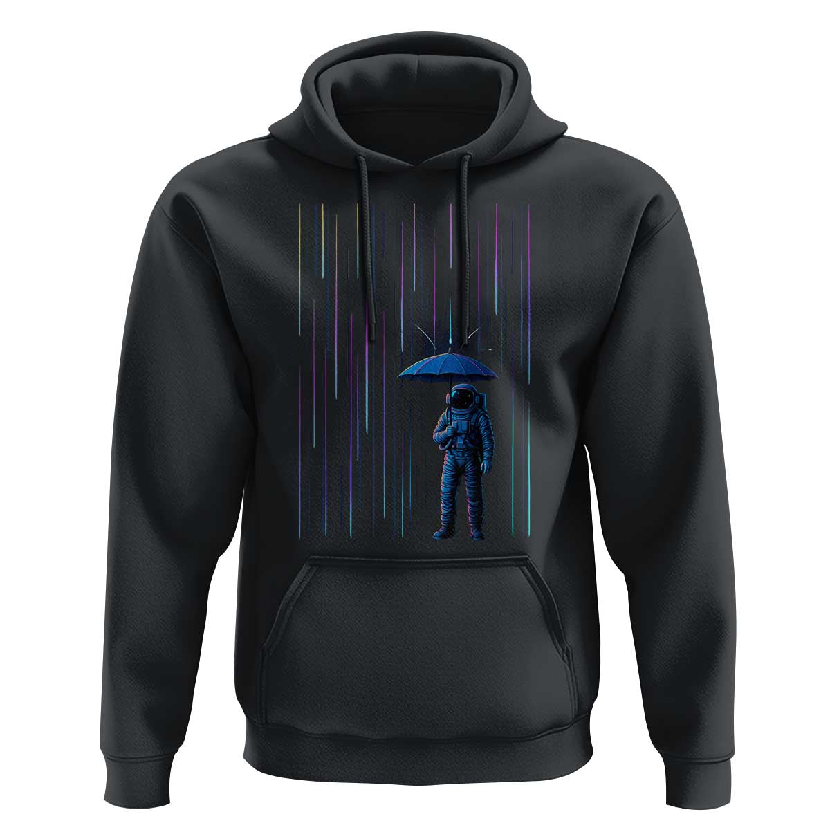Perseid Meteor Shower Raining Astronaut With Umbrella Hoodie - Wonder Print Shop