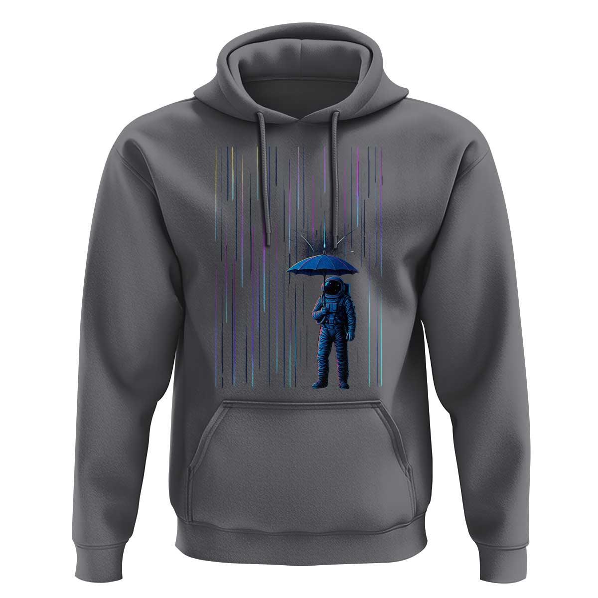 Perseid Meteor Shower Raining Astronaut With Umbrella Hoodie - Wonder Print Shop