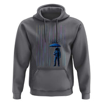 Perseid Meteor Shower Raining Astronaut With Umbrella Hoodie - Wonder Print Shop