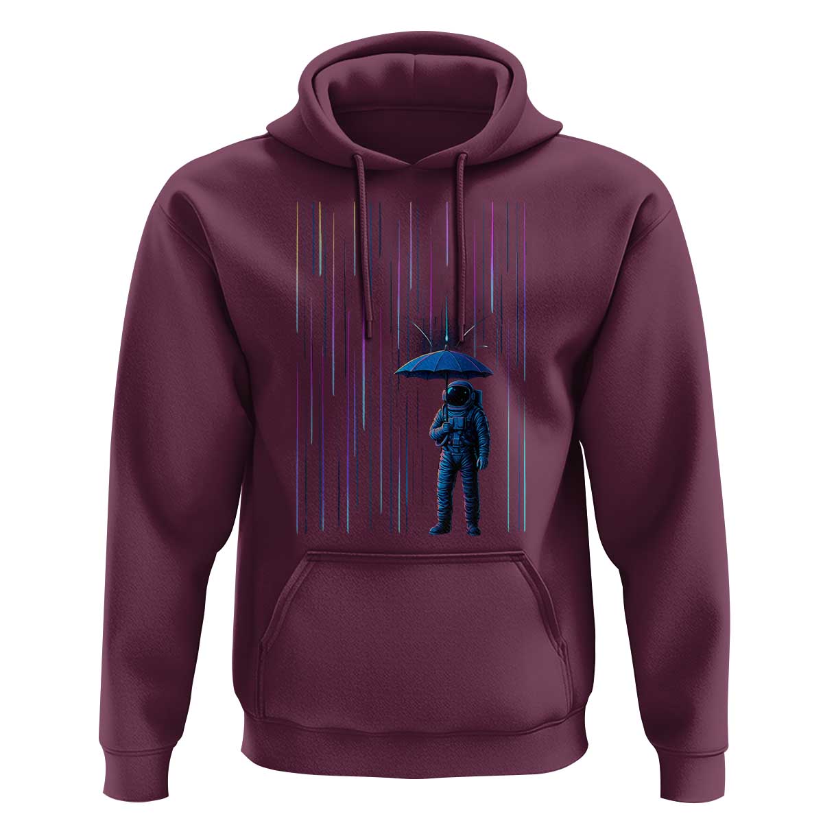 Perseid Meteor Shower Raining Astronaut With Umbrella Hoodie - Wonder Print Shop